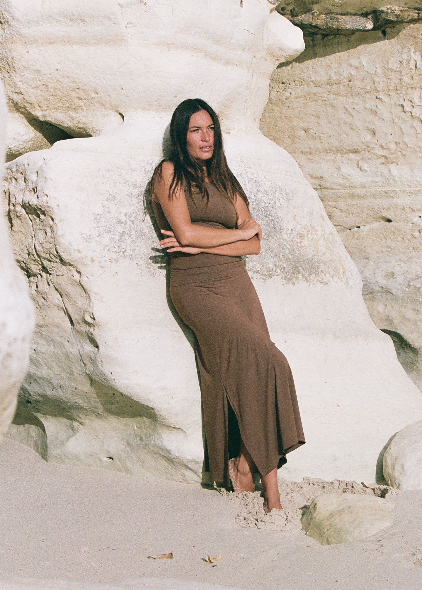 Julia is wearing size S/M. Height 166cm (5.5”), Bust 88cm (34.6”), Waist 68cm (26.7”), Hips 90cm (35.4”) | Size S/M