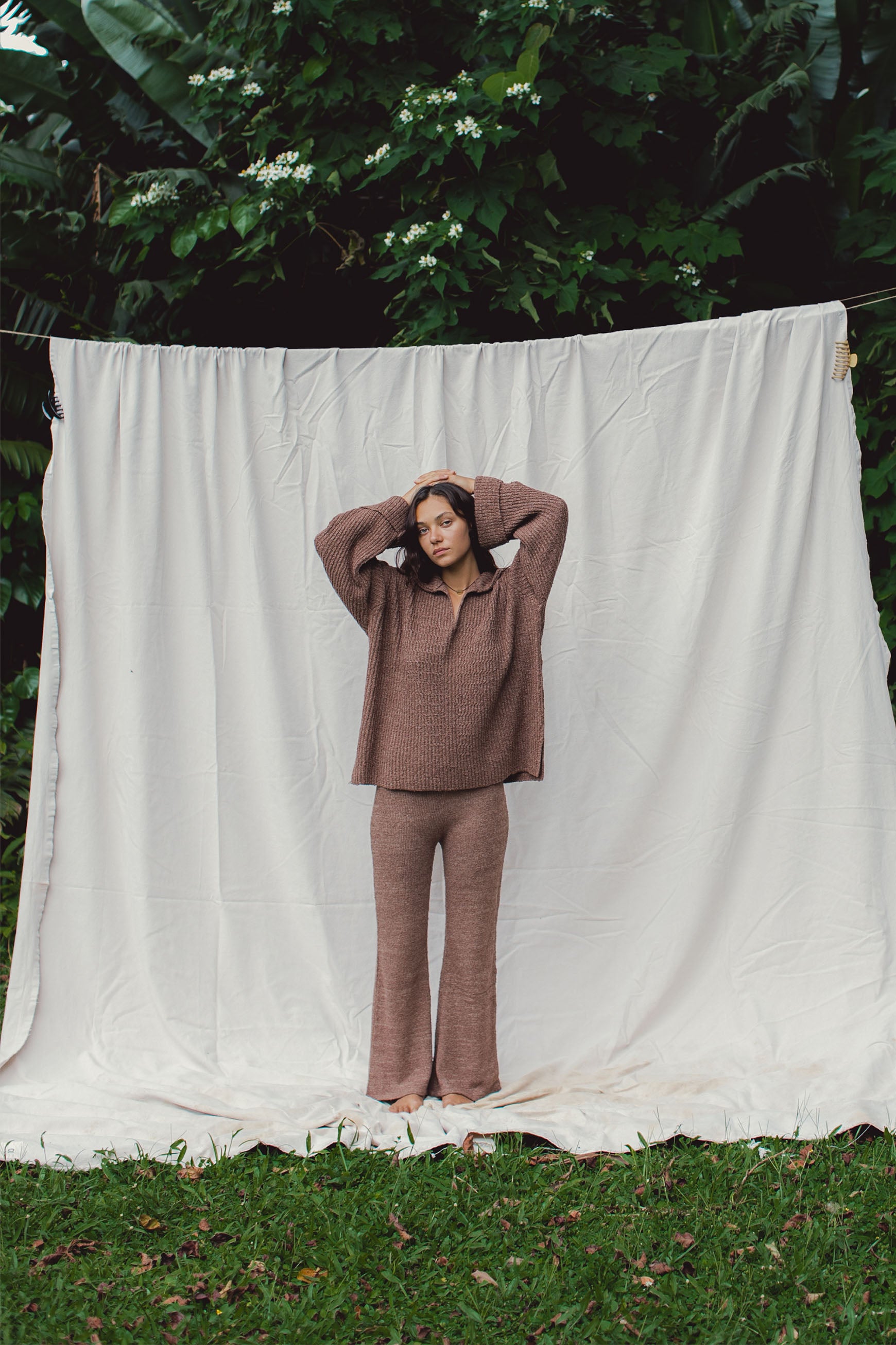 Jasmine is wearing size XS/S. Waist 61cm(24”), Hips 90cm(35.4”), Height 166cm(5.5”) | Size XS/S