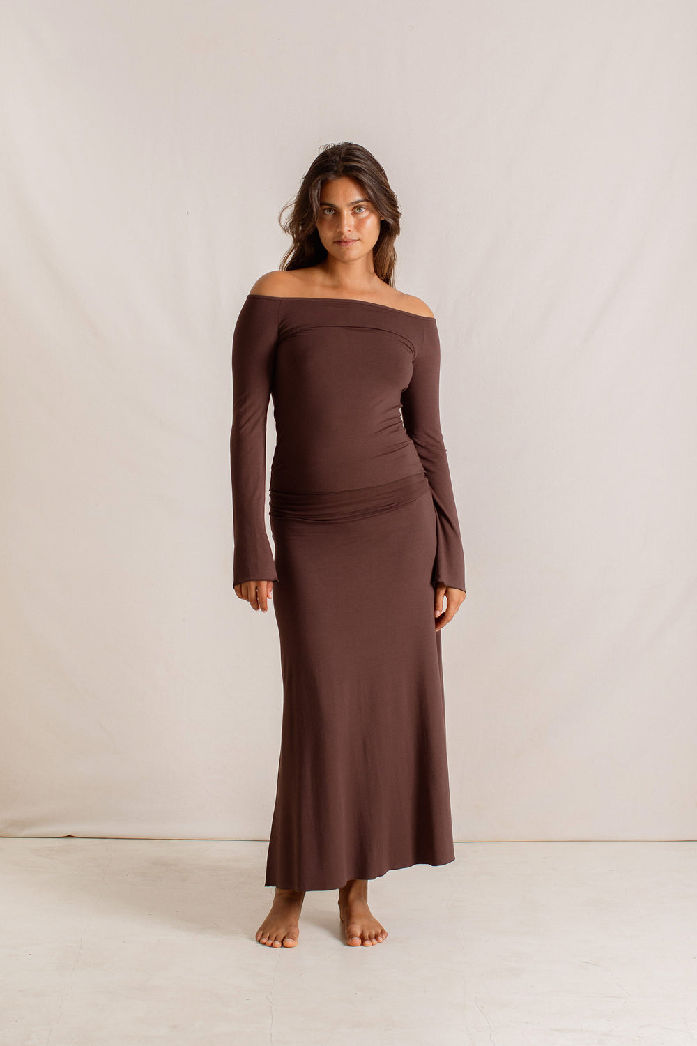 Haley is wearing size XS/S. Bust 87cm (34.25”), Waist 63cm (24.8”), Hips 92cm (36.22”), Height 172cm (5.6”) | Size XS/S