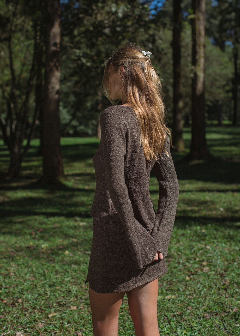 Andrea is wearing size XS/S. Bust 80cm (31.5”), Waist 69cm (27.2”), Hips 94cm(37”), Height 175cm(5.7”) | Size XS/S