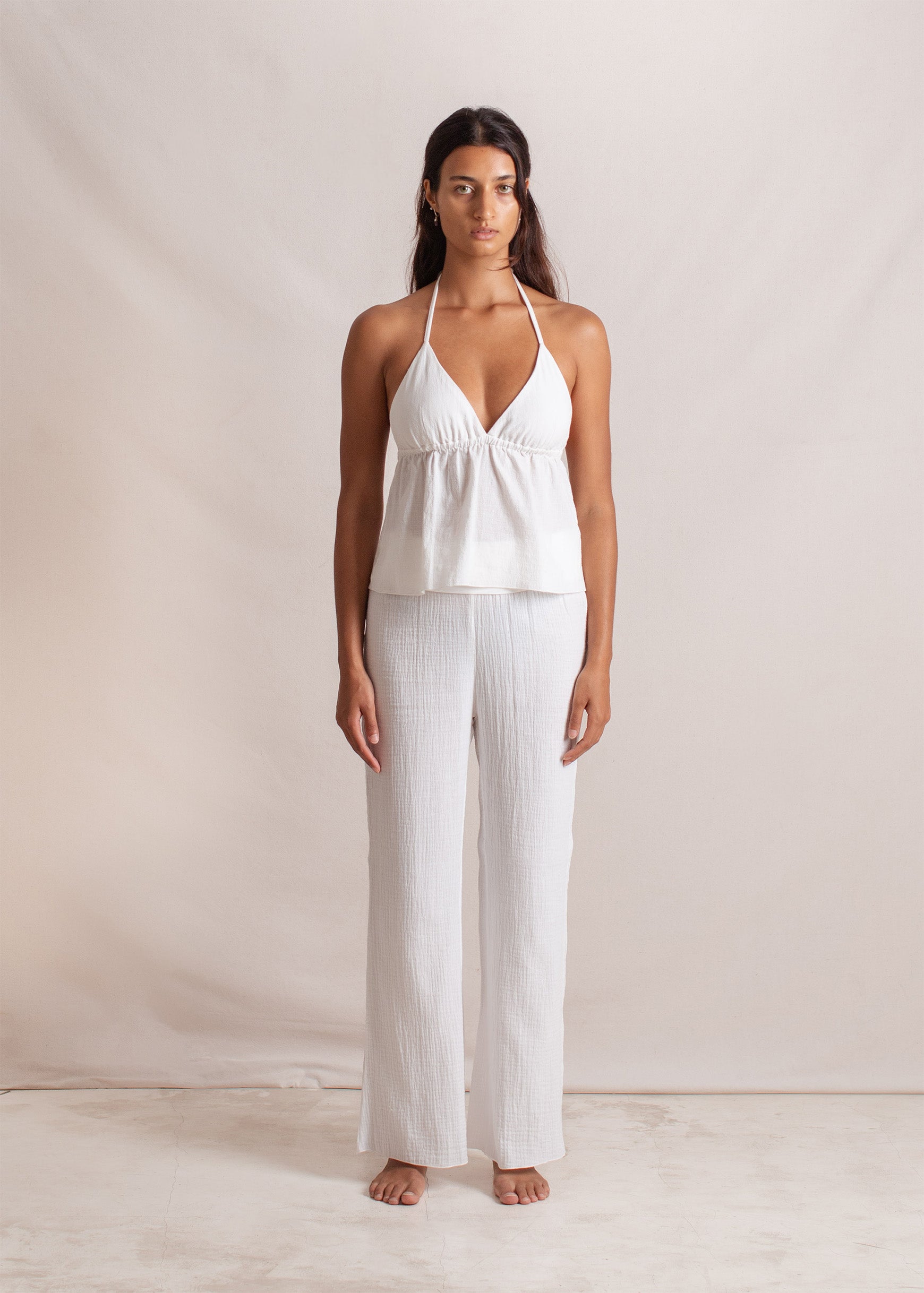 Tara is wearing size S, Bust 86cm (33.8”), Waist 60cm (23.6”), Hips 89cm (35”),  Height 175cm (5.7”) | Size S