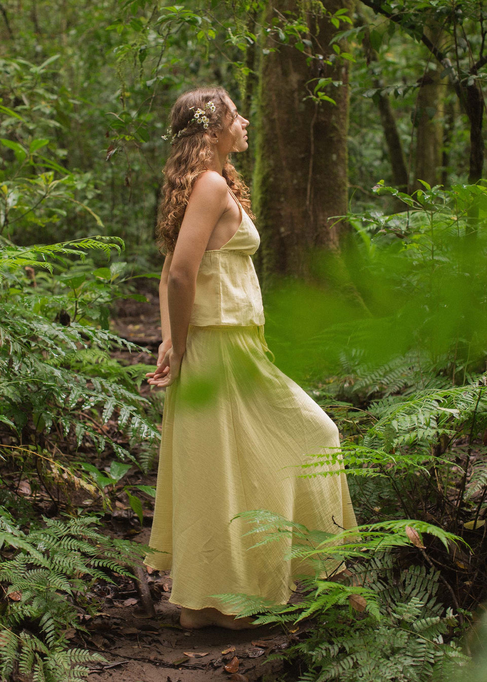 Lucy is wearing size XS/S. Waist: 57cm(22.4”), Hips: 96cm(37.8”), Height 170cm(5.6”). | Size XS/S