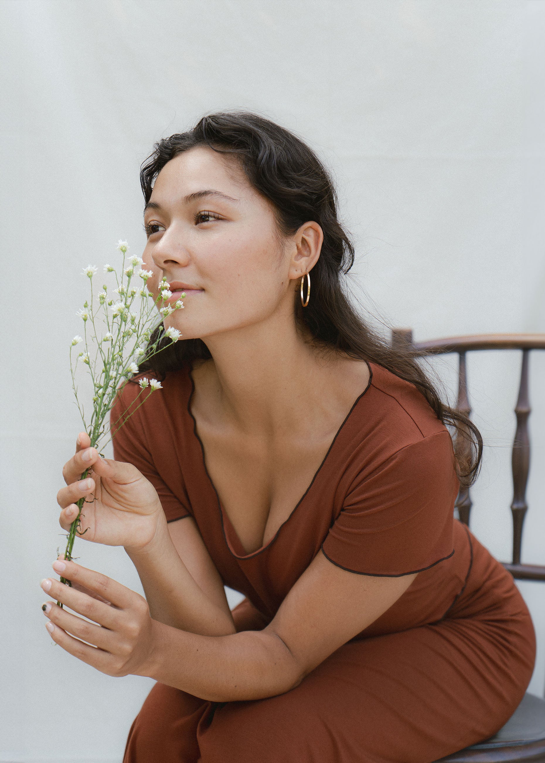 Yuki wears size XS/S. She is 163 cm (5.3”) tall, Bust 85cm(33.6”), Waist 69cm(27.2”). | Size XS/S