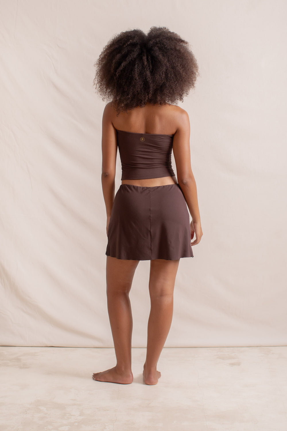 Chloe is wearing size S on Top and L/XL on Bottom, Bust 84cm (33.1”), Waist 68cm (26.8”), Hips 105cm (41.3”), Height 173cm (5.7”) | Size S