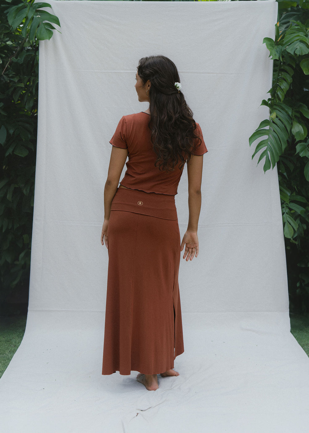 Yuki wears size XXS/XS. She is 163 cm (5.3”) tall, Waist 69cm(27.2”), Hips 75cm(29.5”) | Size XXS/XS