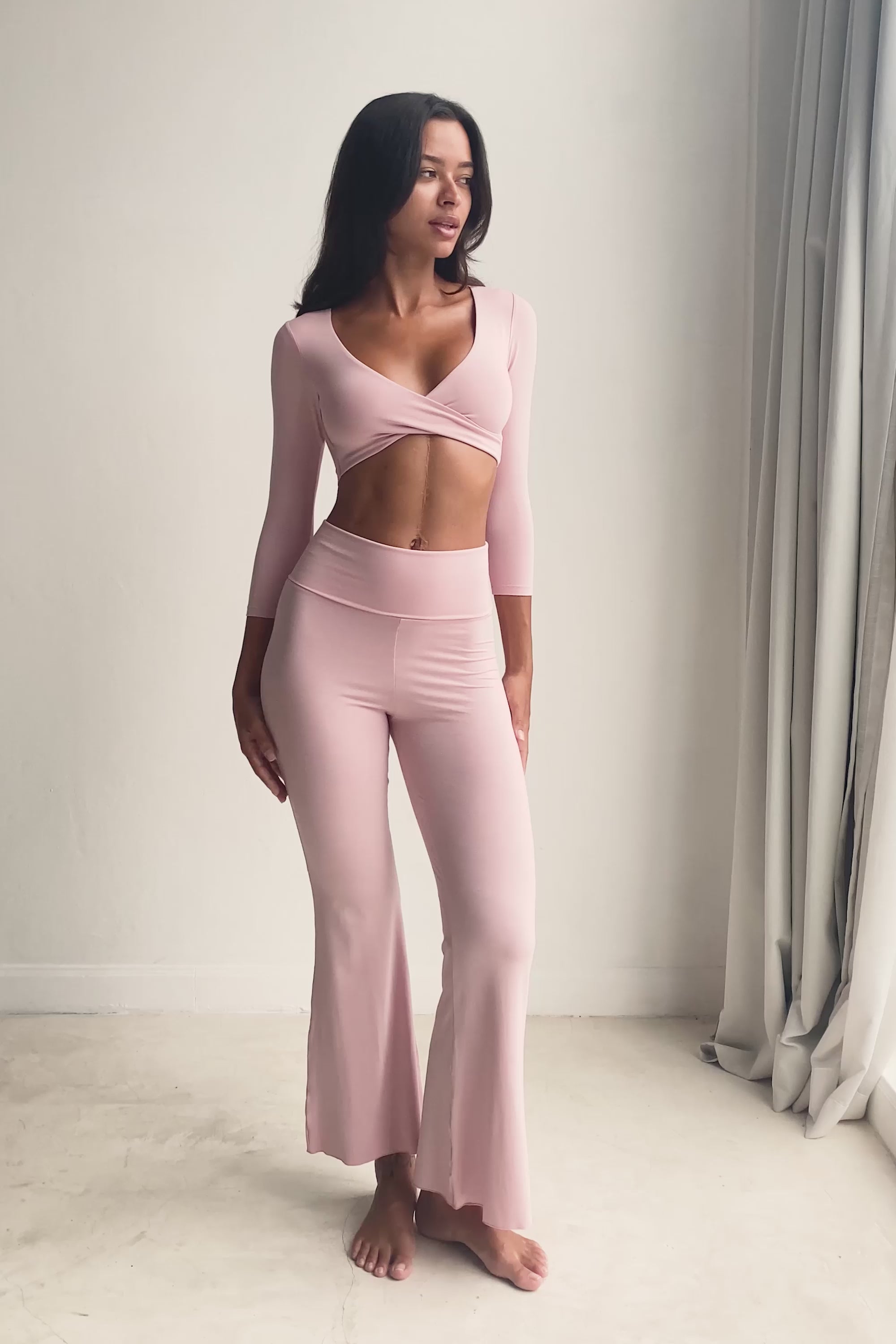 Sabi is wearing size S. Bust 86cm (33.85”), Waist 63cm (24.8”), Hips 94cm (37.00”), Height 171cm (5.6”) | Size S