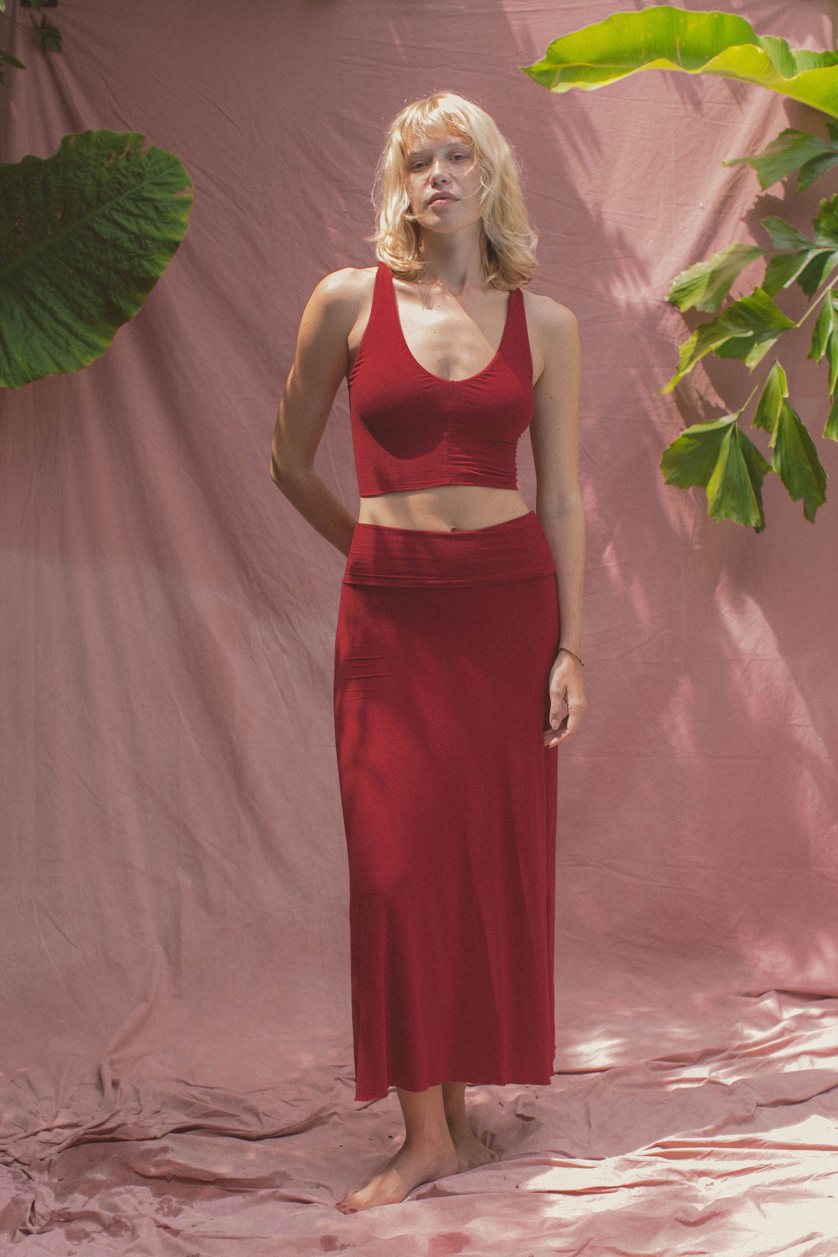 Lia is wearing size S/M (180cm/5.9 Tall, Bust 82cm/32.3”, Waist 62cm/24.4”, Hips 93cm/36.6”). | Size S/M